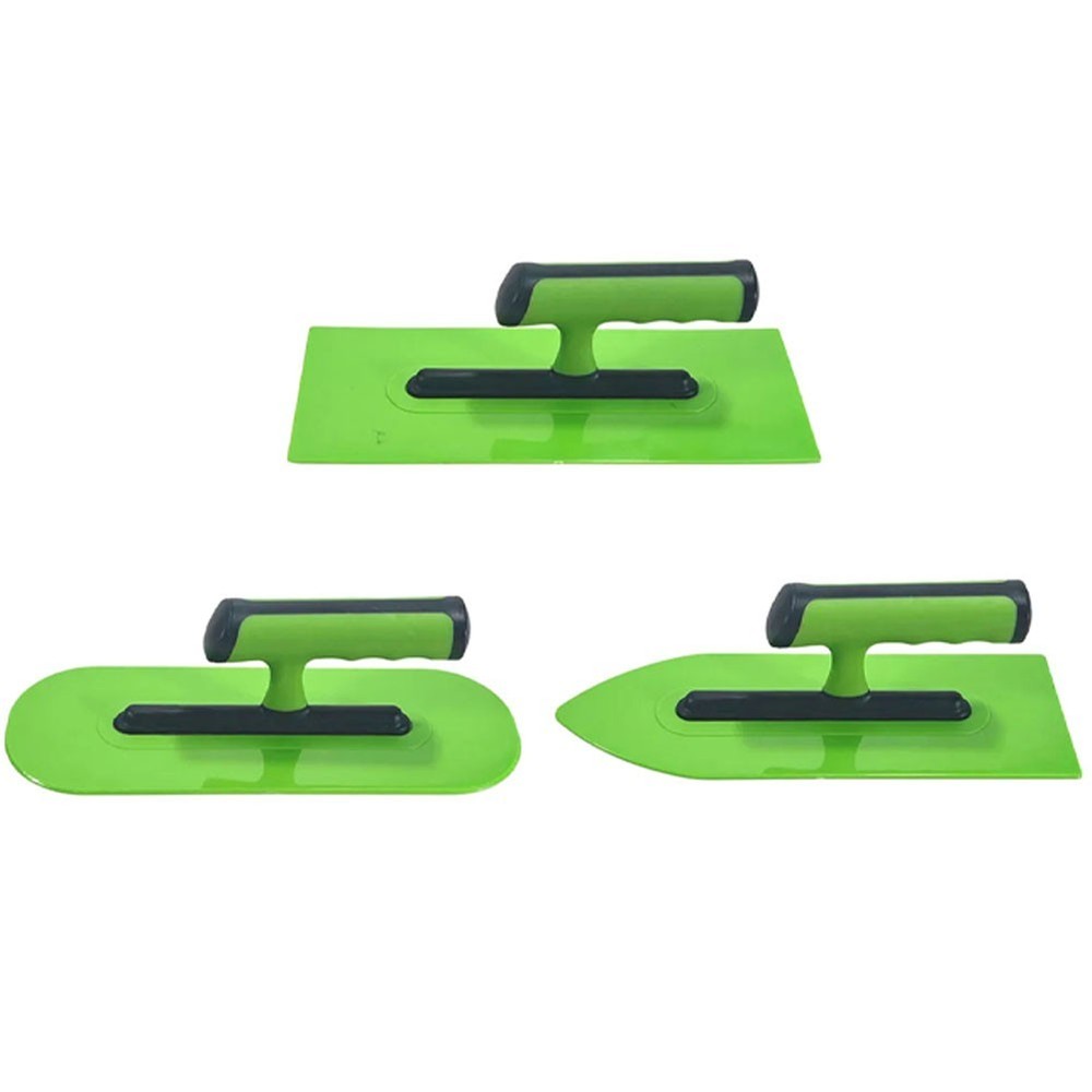 3 Plastic Plastering Trowels Lightweight Tools for Cement Application 25cm