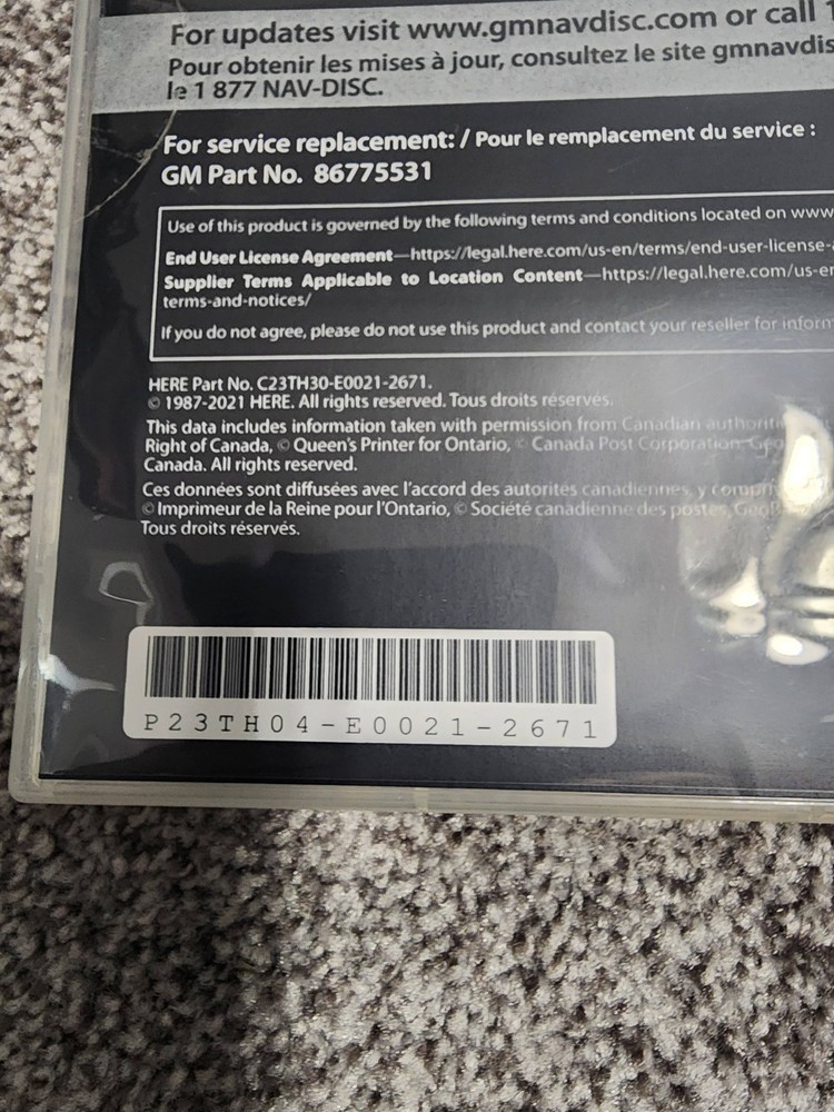 2021 Navigation System Map Update GPS Navigation GM Vehicles SD Card