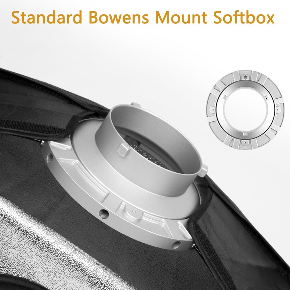Softbox 60x90CM Bowens Mount, Rectangular Photography Soft Box Diffuser Modif...