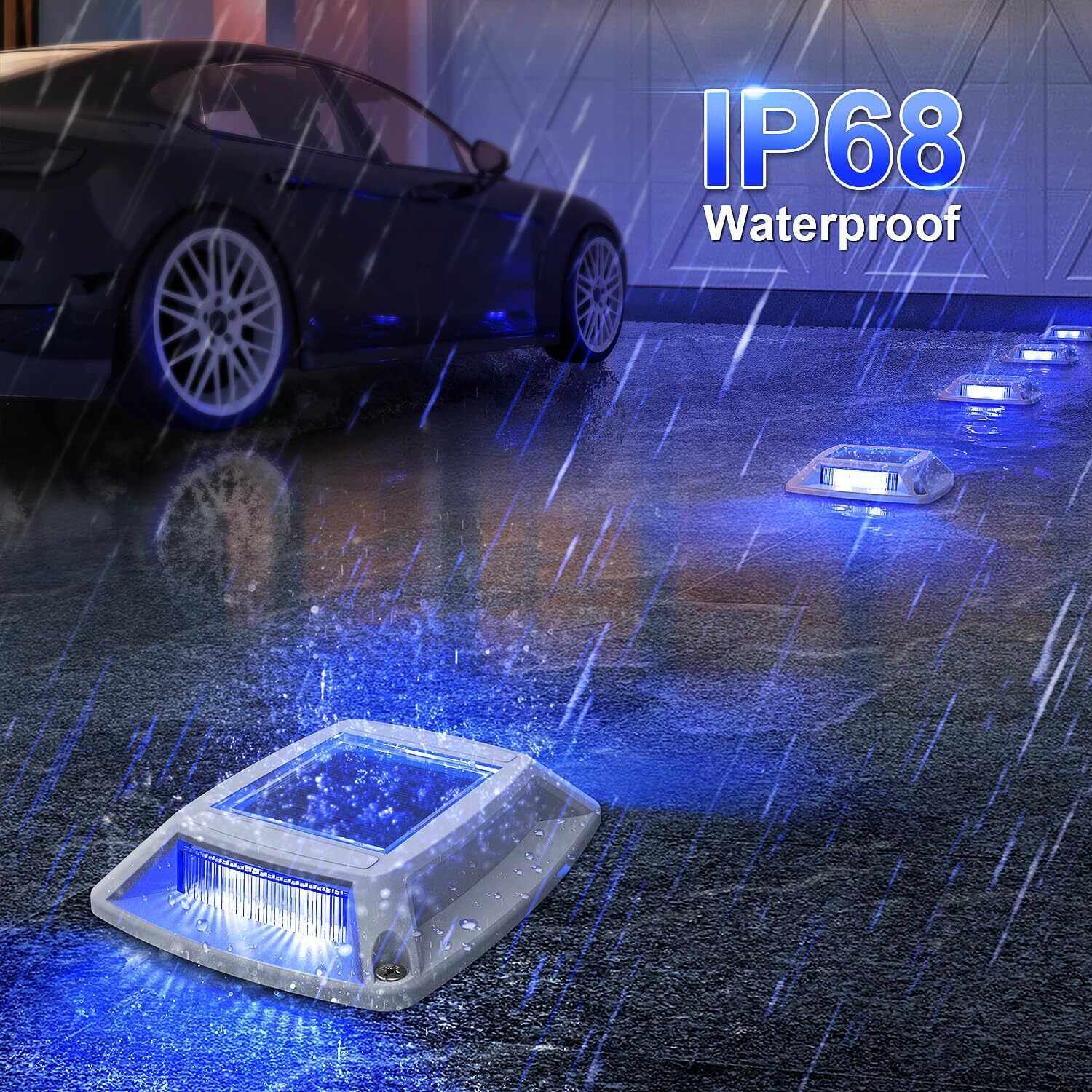 LED Solar Deck Lights Outdoor Garden Driveway Pathway Stair Step Dock Fence Lamp