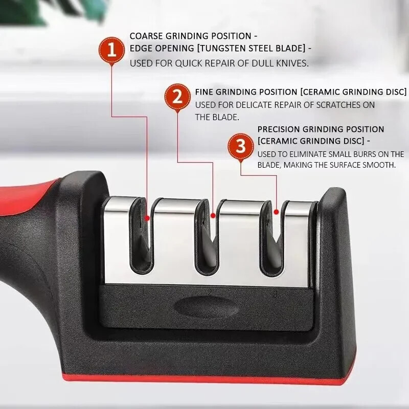 Kitchen Segment Knife Sharpener Household Multi-Functional Hand-Held