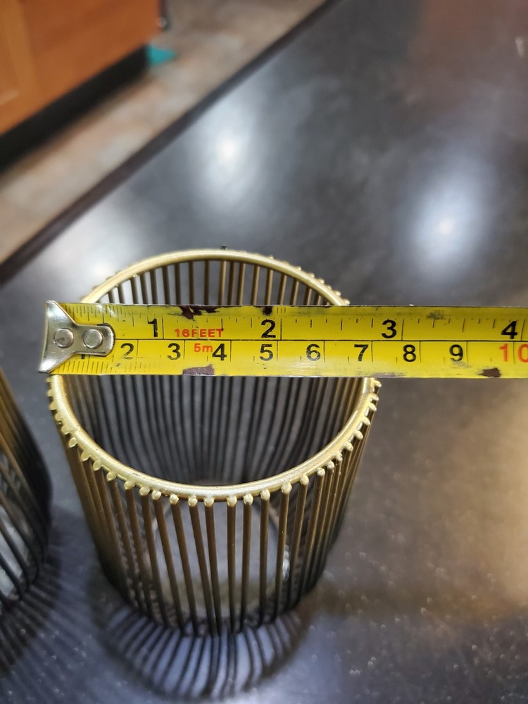 Gold Into Black Wired Candle Holders