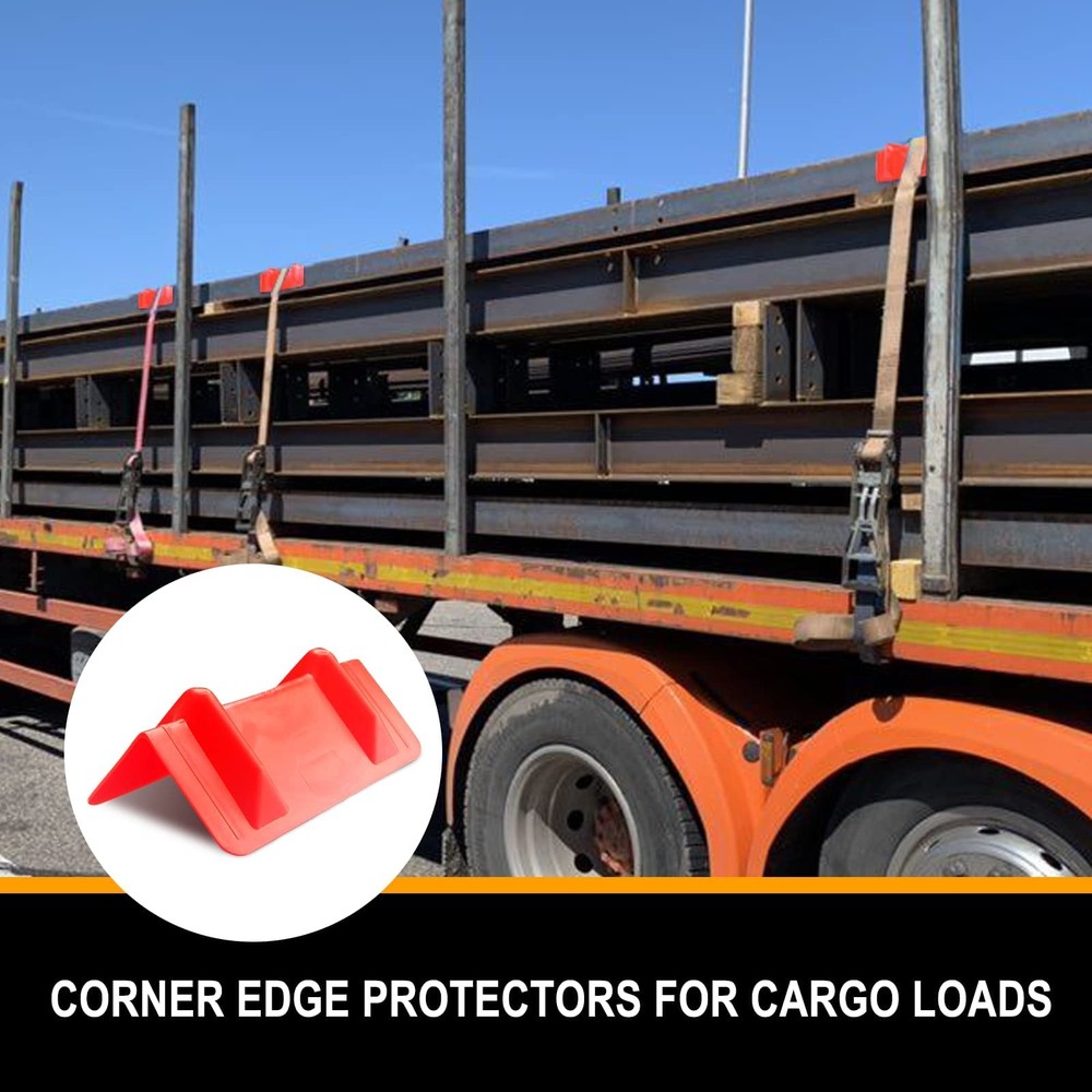 ENJ 20 Pack Flatbed Edge Protectors for Cargo Loads Corner 10.55", Red