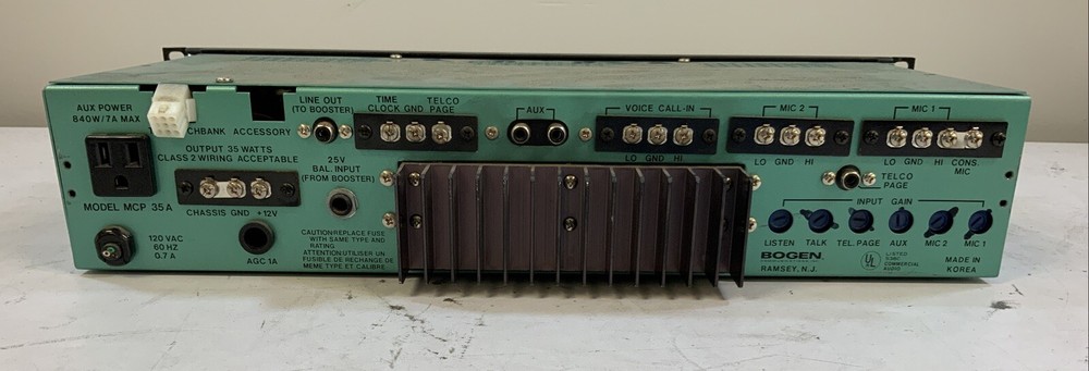 Bogen MCP35A Intercom Master Control Panel 35W-N1A