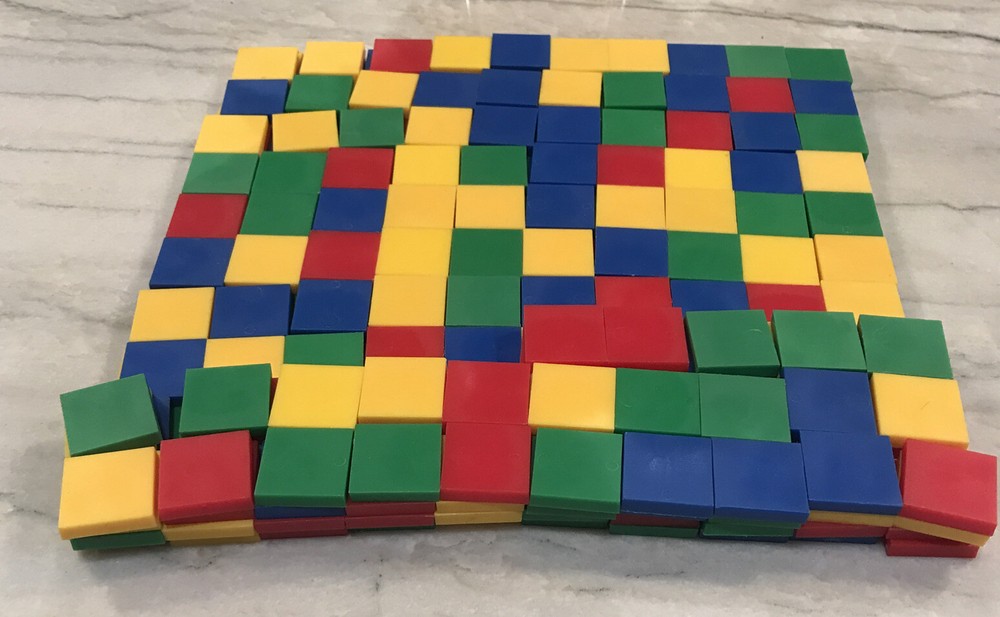 Pattern Blocks Learning Squares Home School Math Manipulative Lot of 250