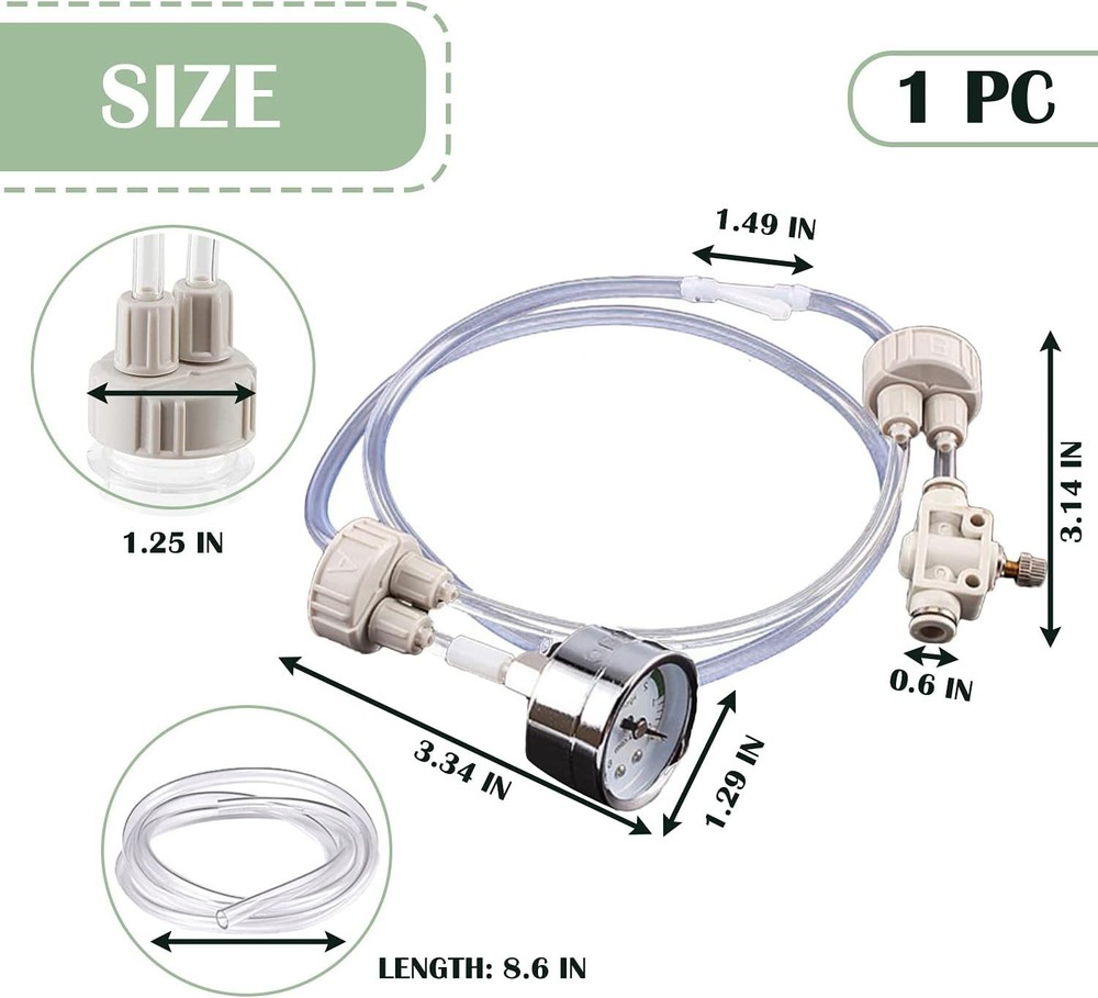 Lightweight DIY CO2 Generator with Pressure Gauge - Modern Aquarium Solution