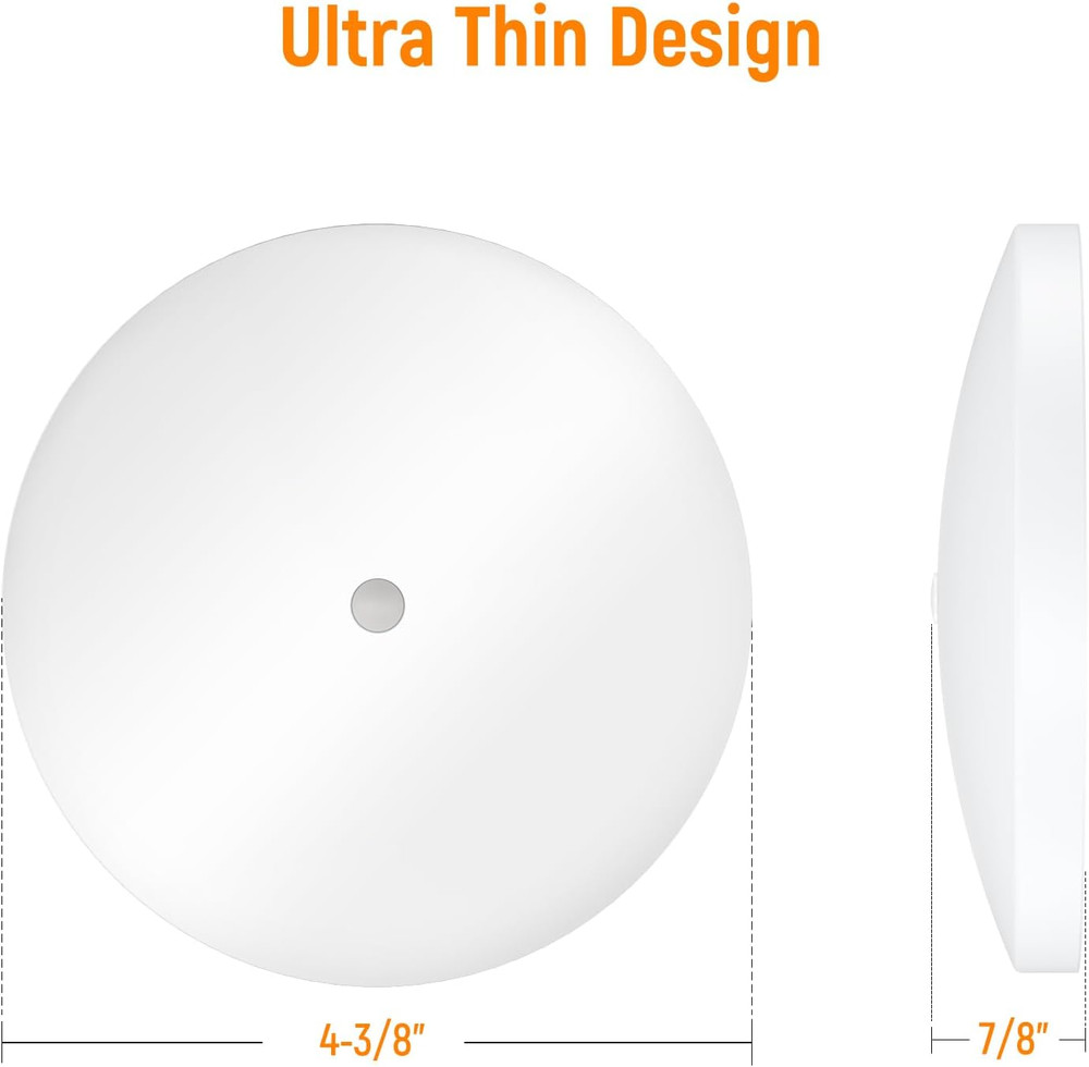 2 Pack RV Interior Ceiling Dome Light 4.5 Inch, Press Dimmer Switch & Blue Night