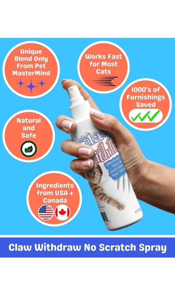 Claw Withdraw Cat Scratch Deterrent Spray