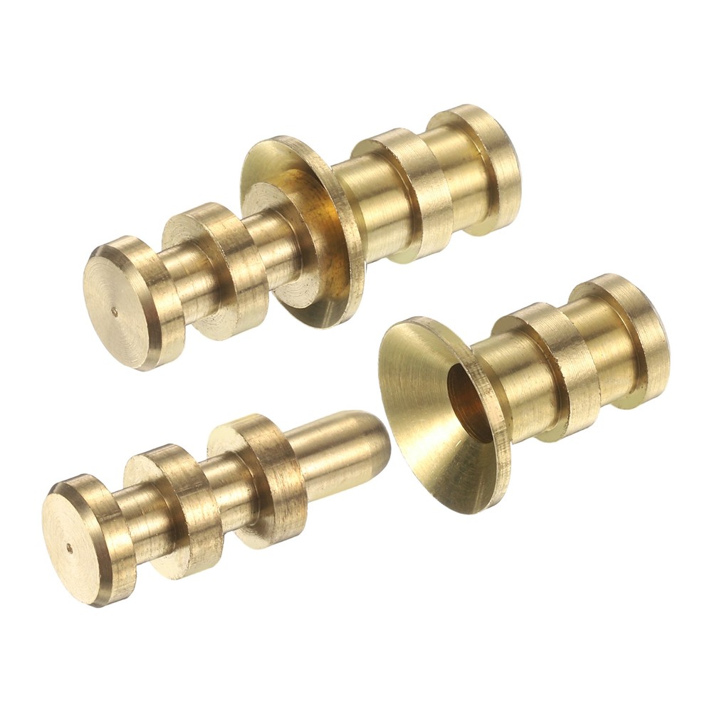 10pcs Brass Table Leaf Dowel Pin Table Bolt Sleeve Connectors Extension Hardware
