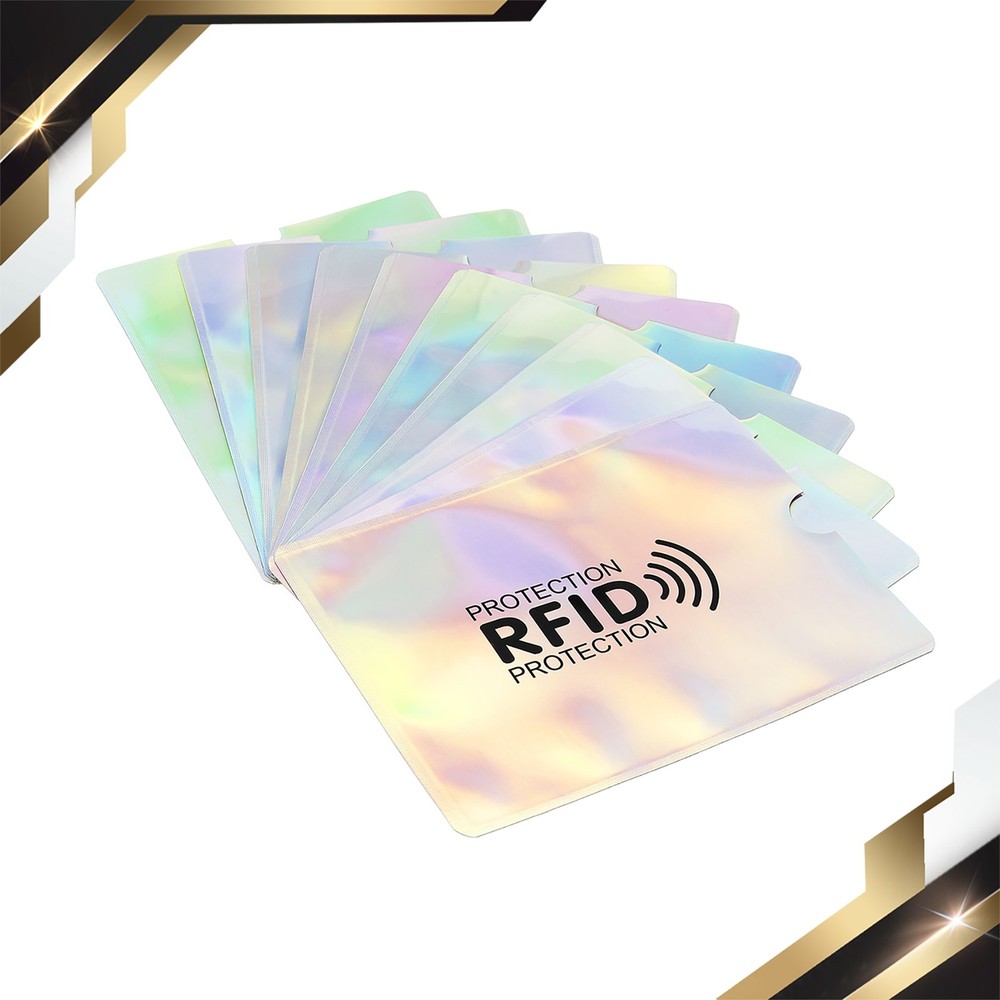 10 x RFID Blocking Passport Sleeves with Pattern Anti-Theft Identity Protector