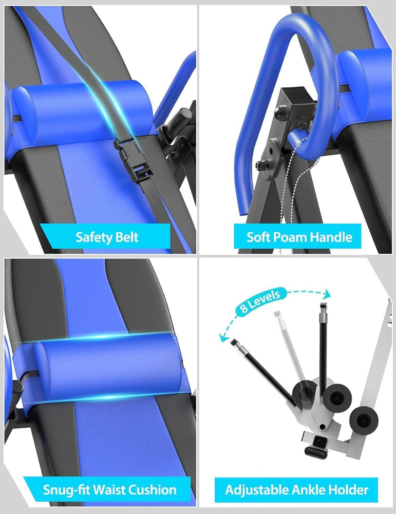 Gravity Inversion Table for Back Pain Relief 2026 New Inversion Table W/Lumbar S
