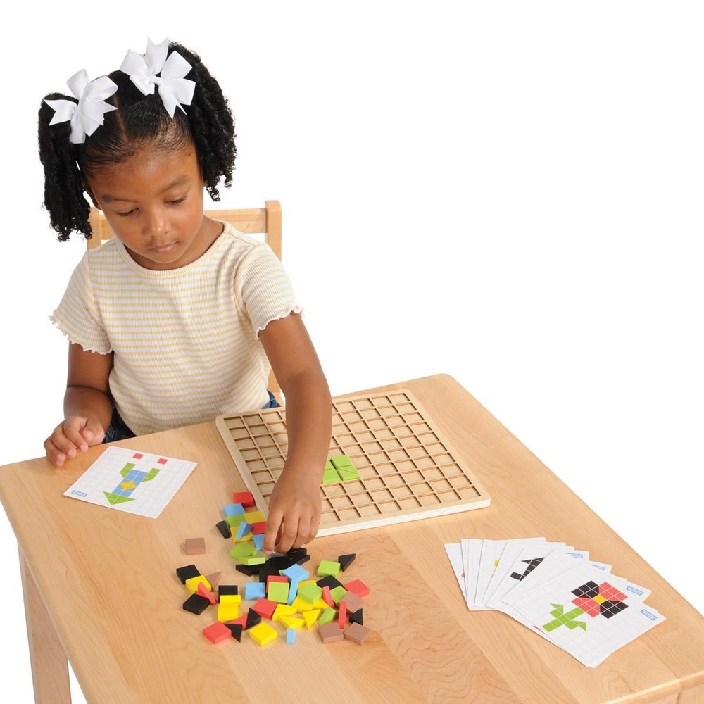 Polydron Wooden Mosaic Set with Grid
