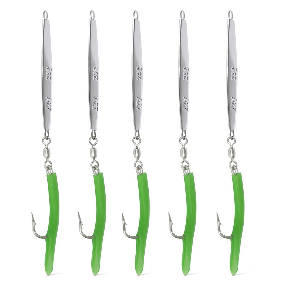 UMT A27 3oz Cape Cod Diamond Jig Green 5 Pack