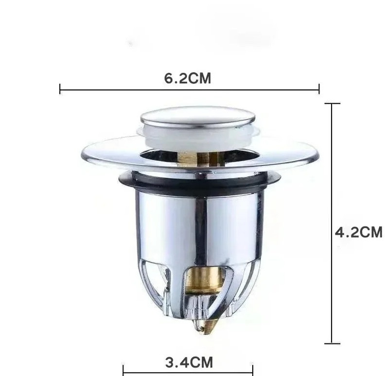 2pcs Universal Sink Drain Plug Bounce Core Stopper for Bathroom & Kitchen - NEW