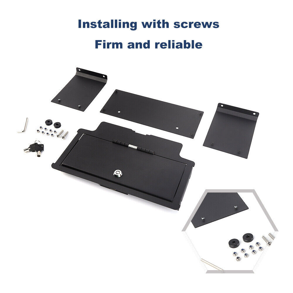 Center Console Vault Safe Box Key Lock Fit For Chevy Silverado GMC Sierra 2022+