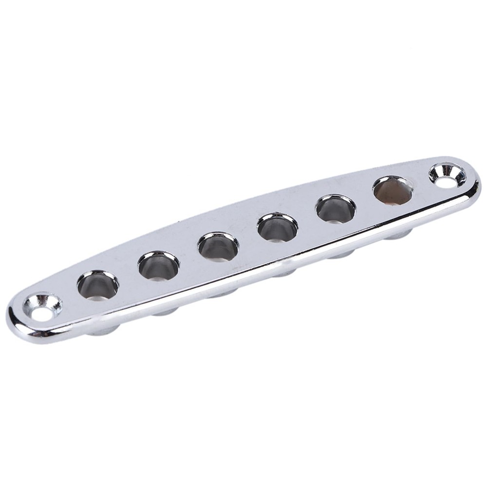 Guitar String Through Plate,Guitar Bridge Thru Body Ferrule silver