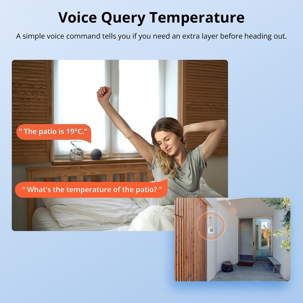 Zigbee Temperature Humidity Sensor IP65 Waterproof for Greenhouse/Bathroom