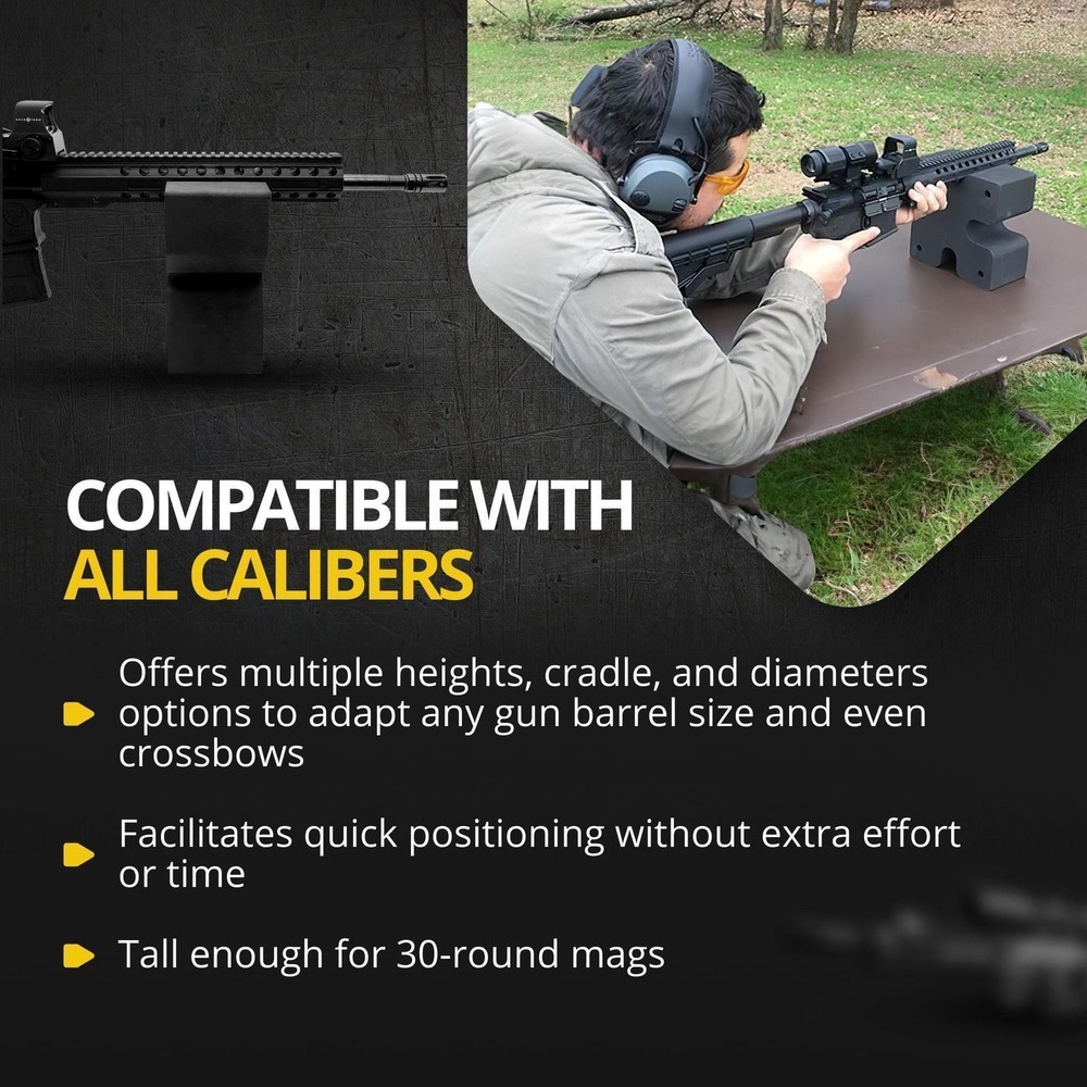 BenchMaster X-Block Shooting Rest, Multiple Sizes, Precision-Enhancing Rifle...