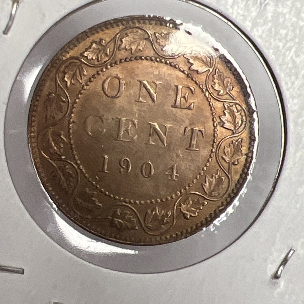 1904 Canada Large One Cent Coin - Red Better Condition