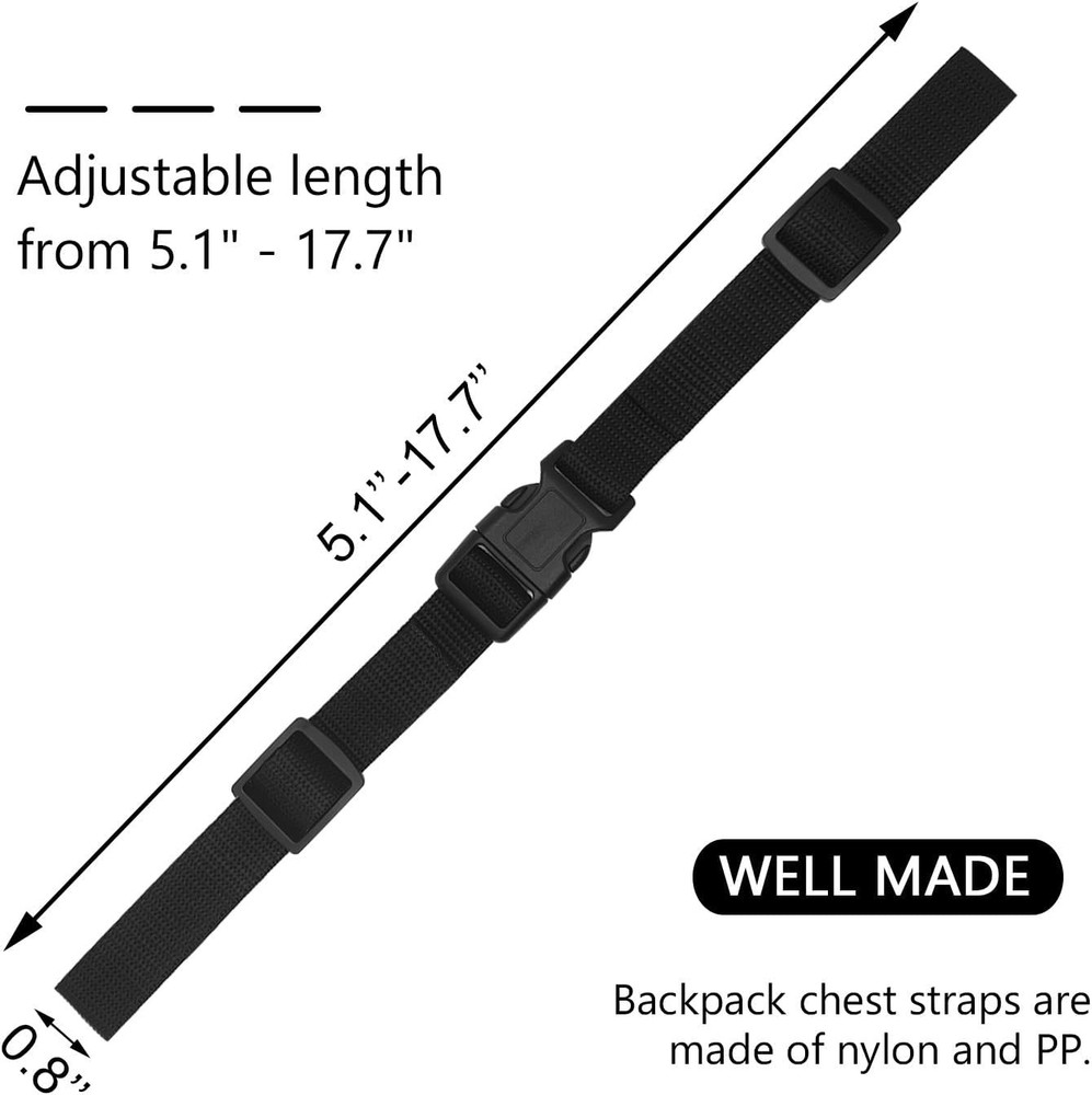 Adjustable Backpack Chest Strap Replacement Backpack Waist Strap Sternum Strap C