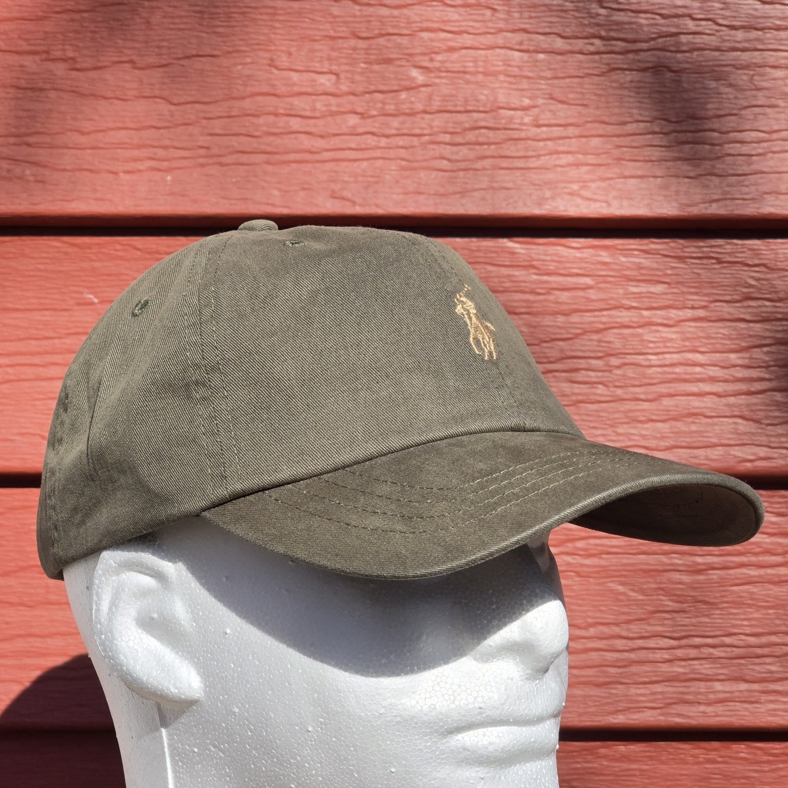 Polo Ralph Lauren Men's One Size Cotton Chino Adjustable Ball Cap Olive Green
