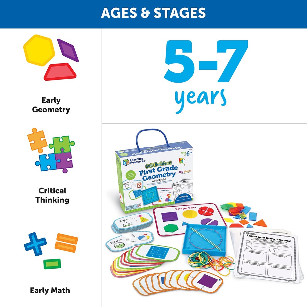 Skill Builders 1St Grade Geometry Activity Set Hands On Learning For Kids