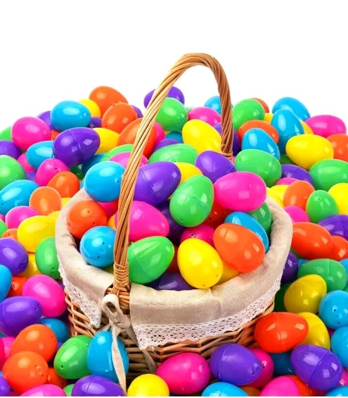YEAHBEER 500 Easter Eggs, 2.36“ Assorted Bright Colors Plastic 500 Pcs