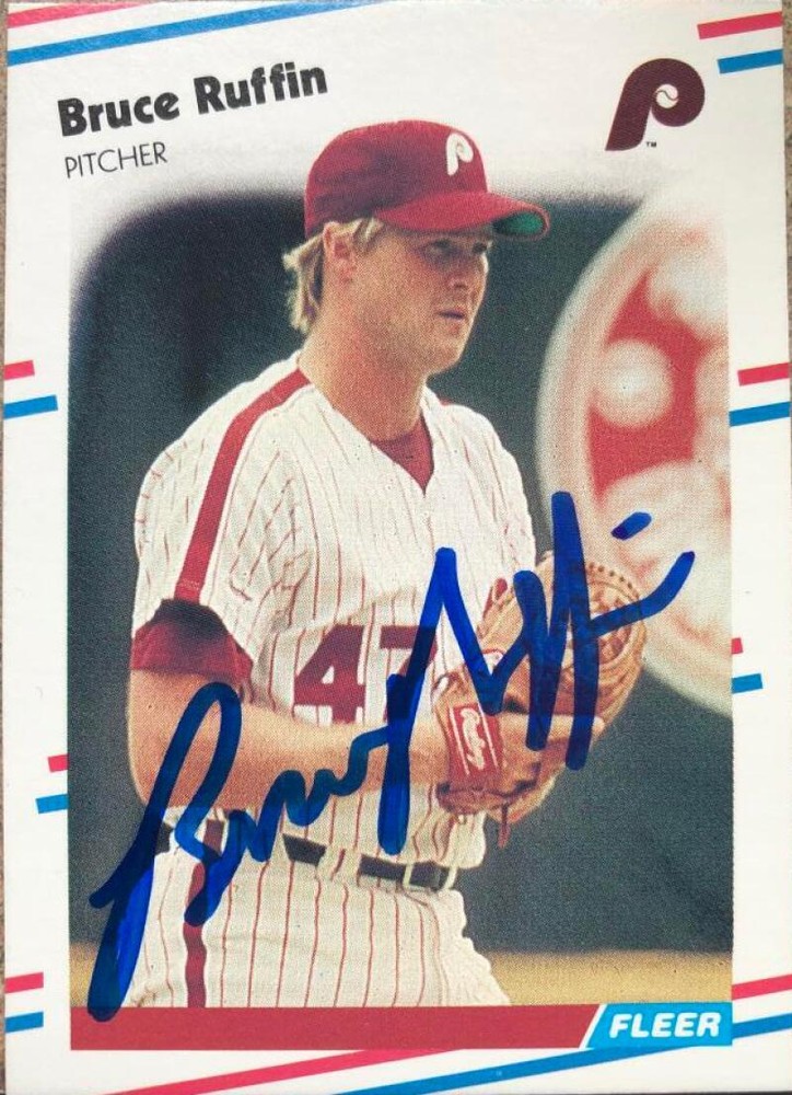 Bruce Ruffin Autographed 1988 Fleer #313