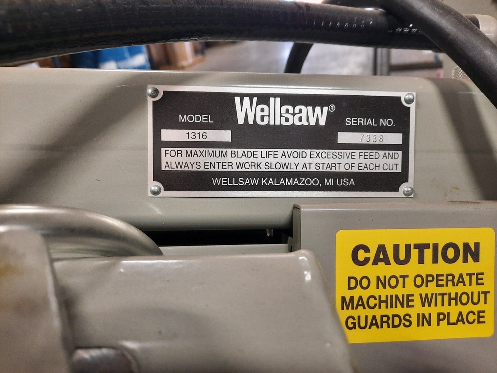 Wellsaw 1316S-SA bandsaw w/rollers