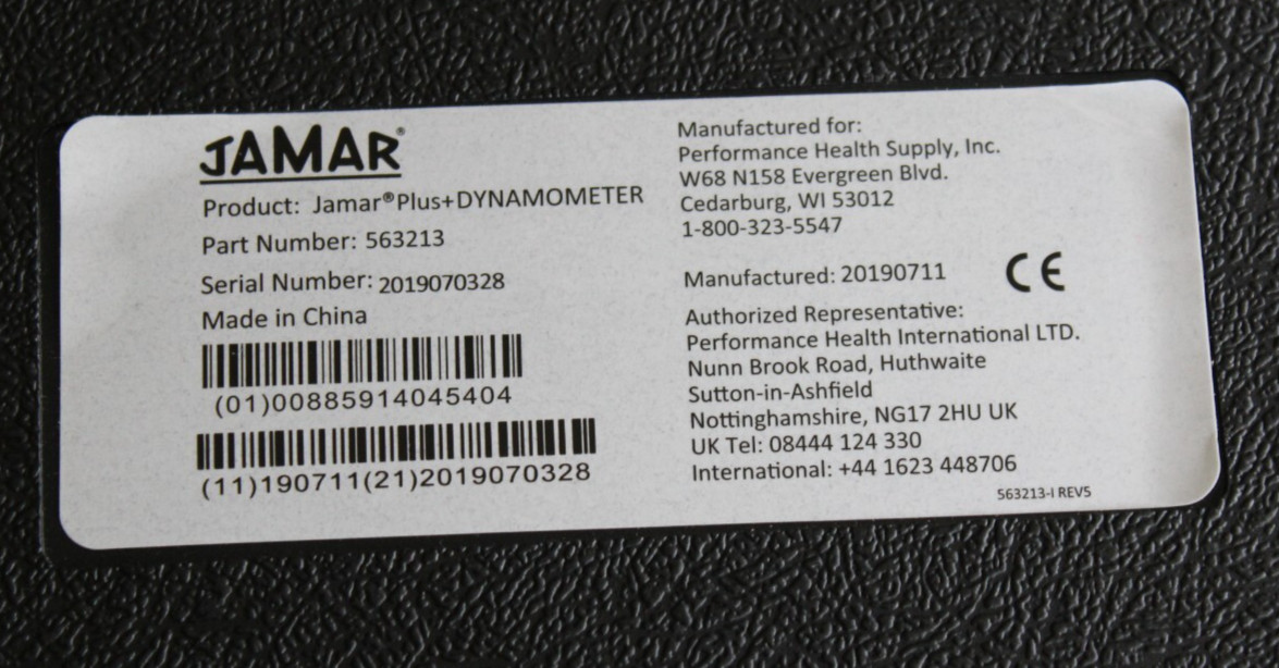 used Jamar Plus + Digital Hand Grip Strength Tester Dynamometer In Case