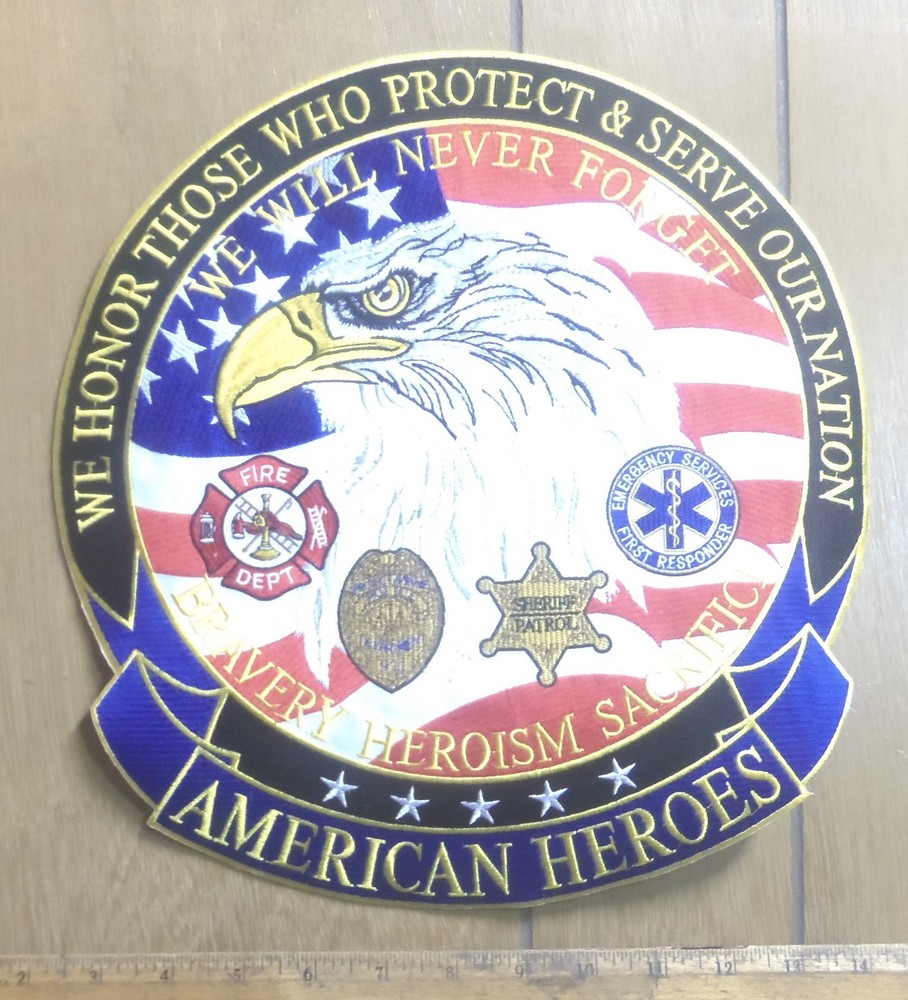 American Heroes – Emergency Services – Embroidered Back Patch