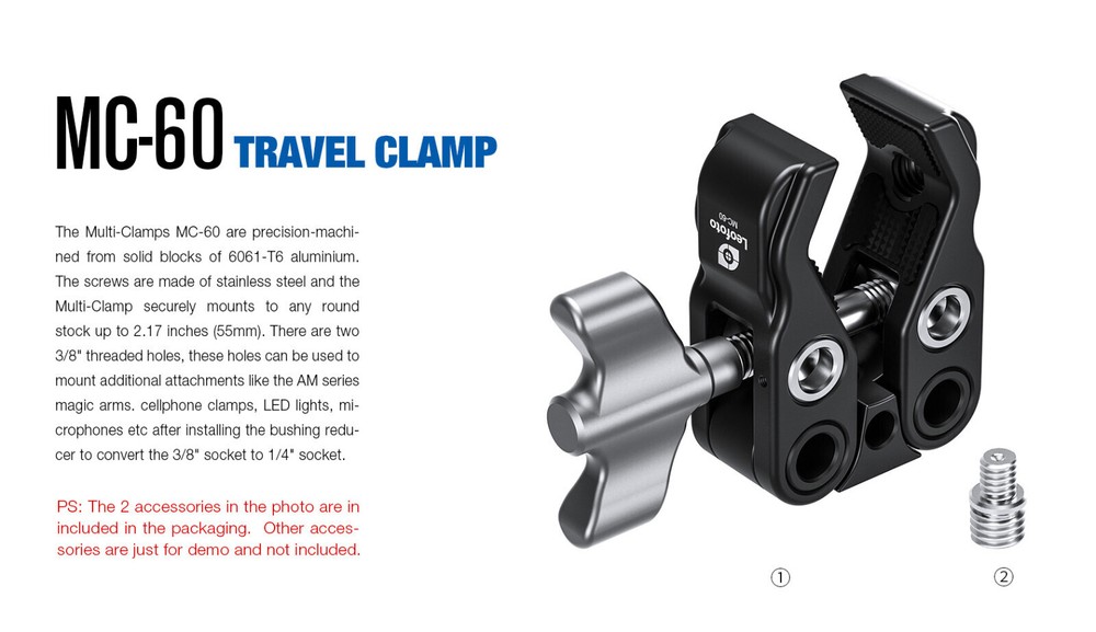 Leofoto MC-60 Multipurpose Clamp
