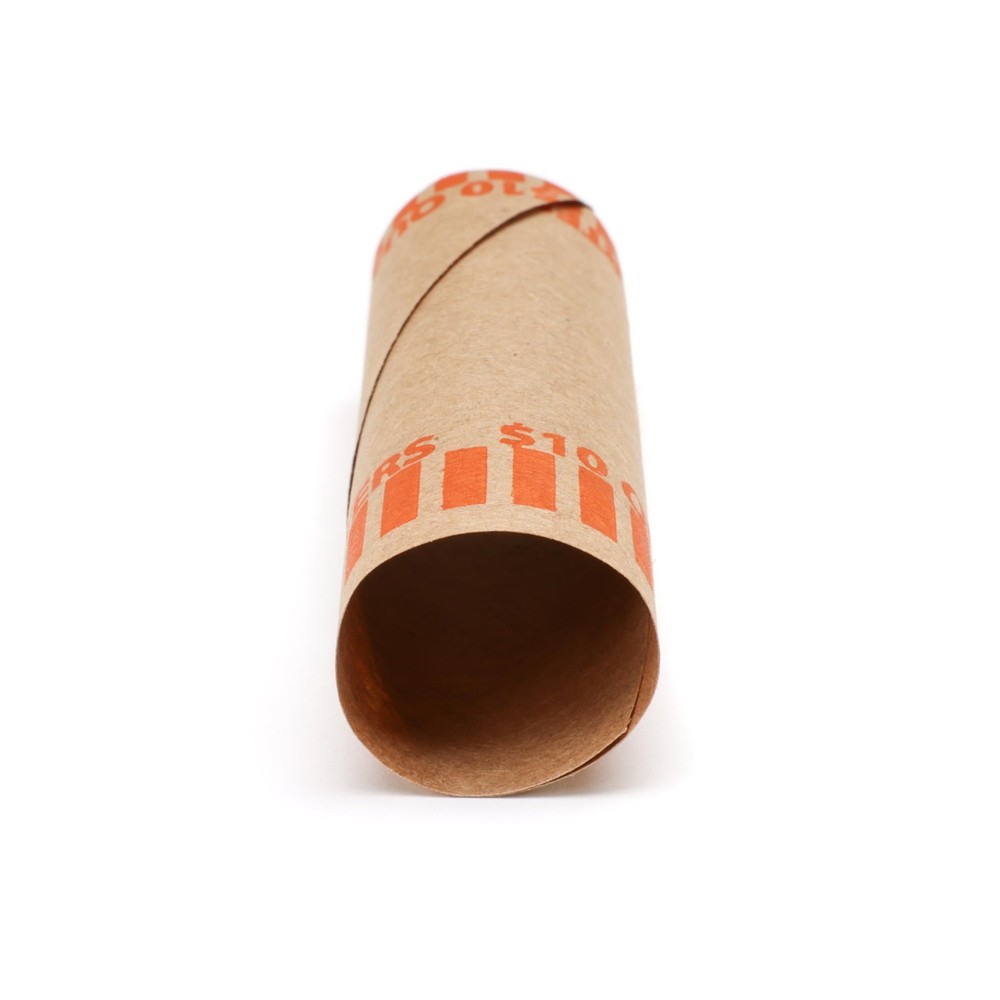Crimped Quarter Coin Wrapper, $10 Roll Orange (1000 pcs)