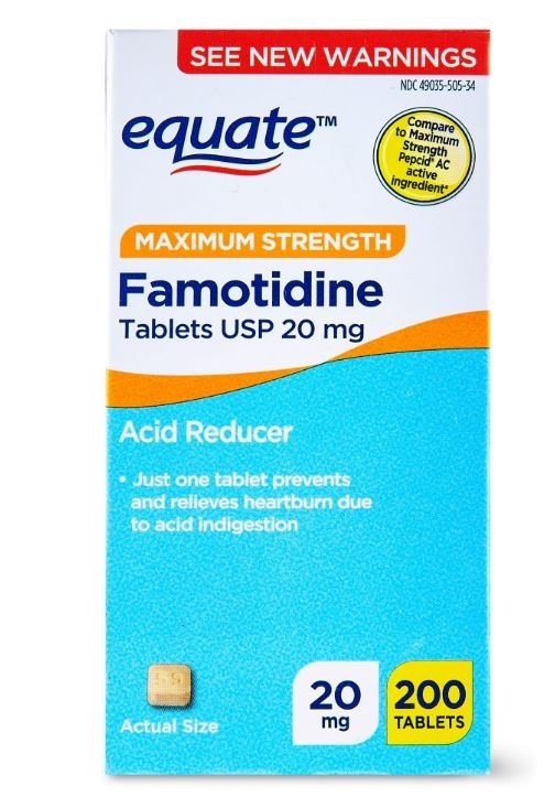 Equate Maximum Strength Famotidine 20mg Tablets, 200 Count