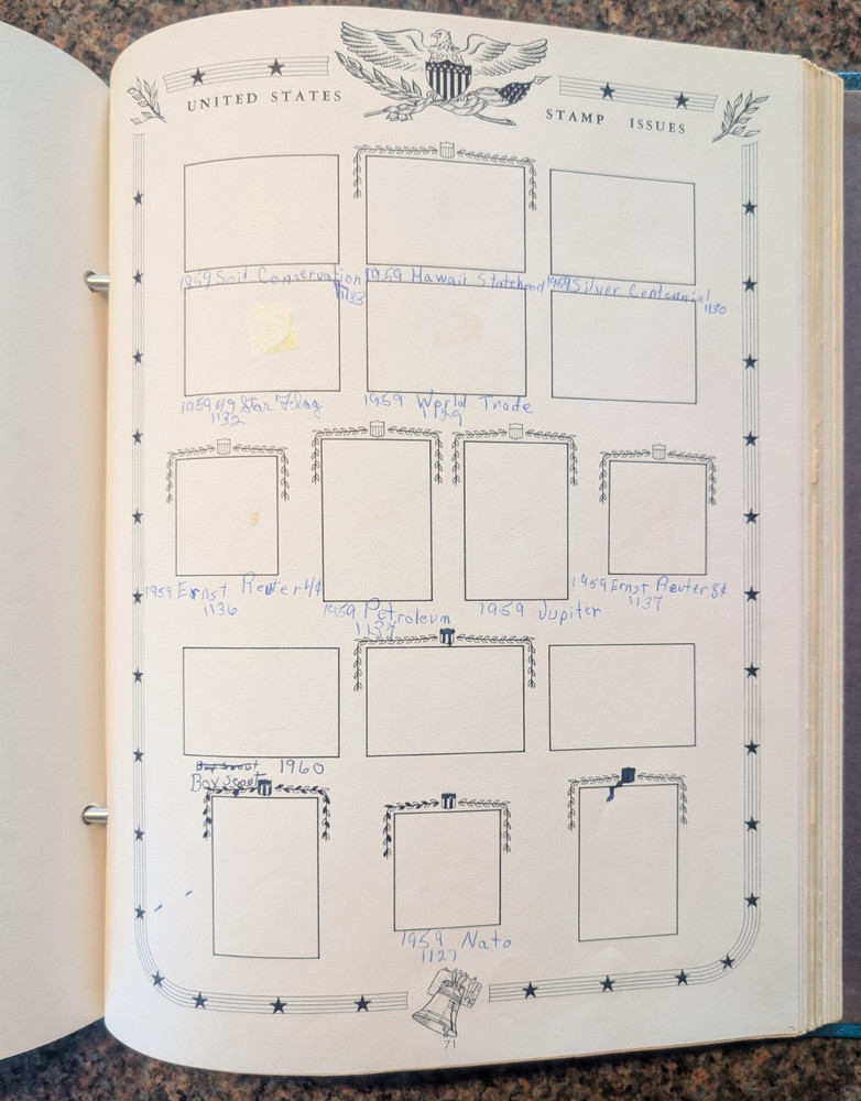 1959 Capitol US Stamp Album, Nice Binder