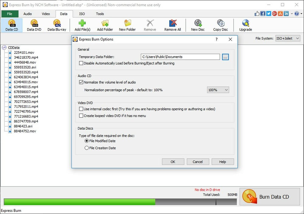 Express Burn CD DVD Blu Ray writer burn and authoring Software NCH