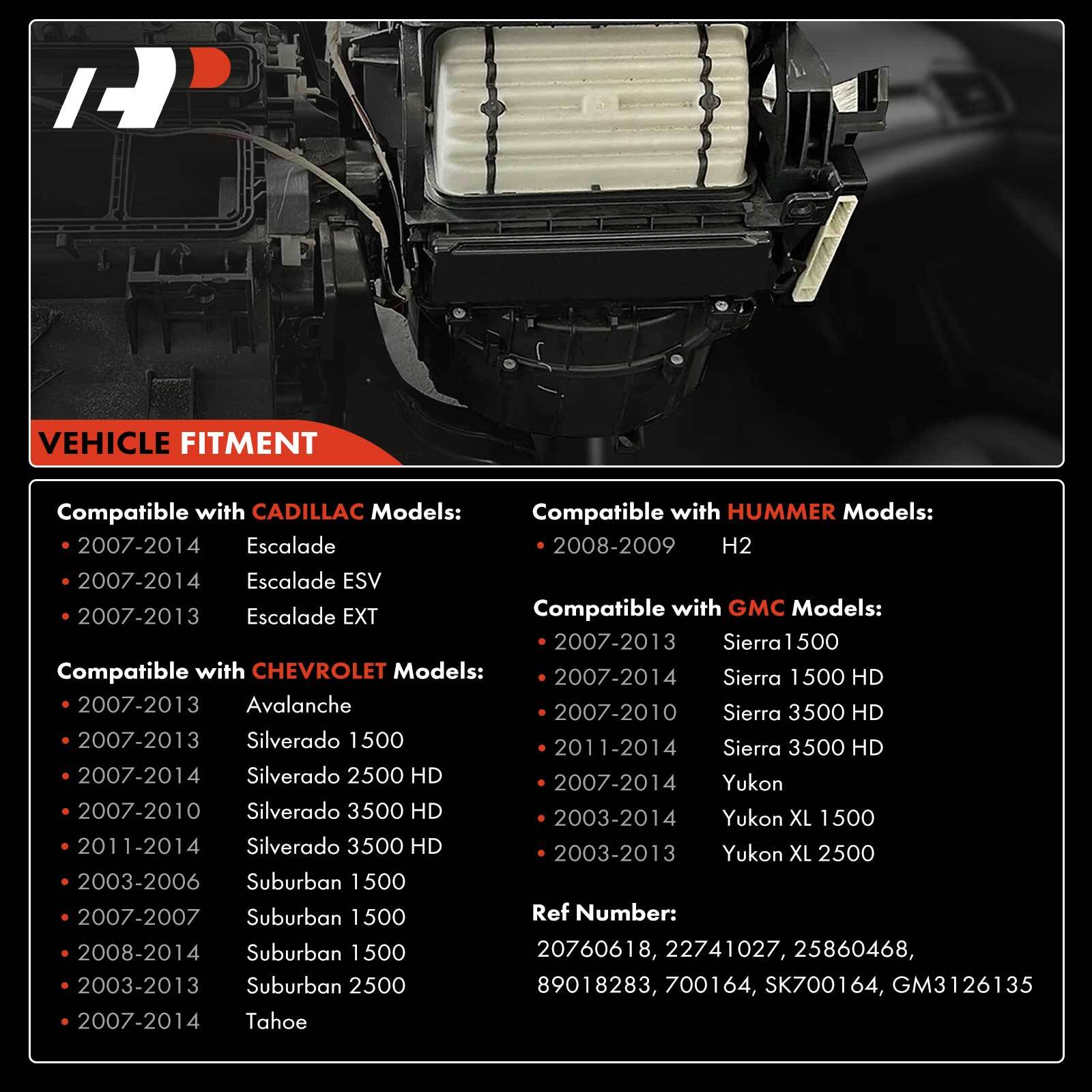 Blower Heater Motor w/ ATC For Cadillac Escalade Chevrolet Silverado GMC Yukon