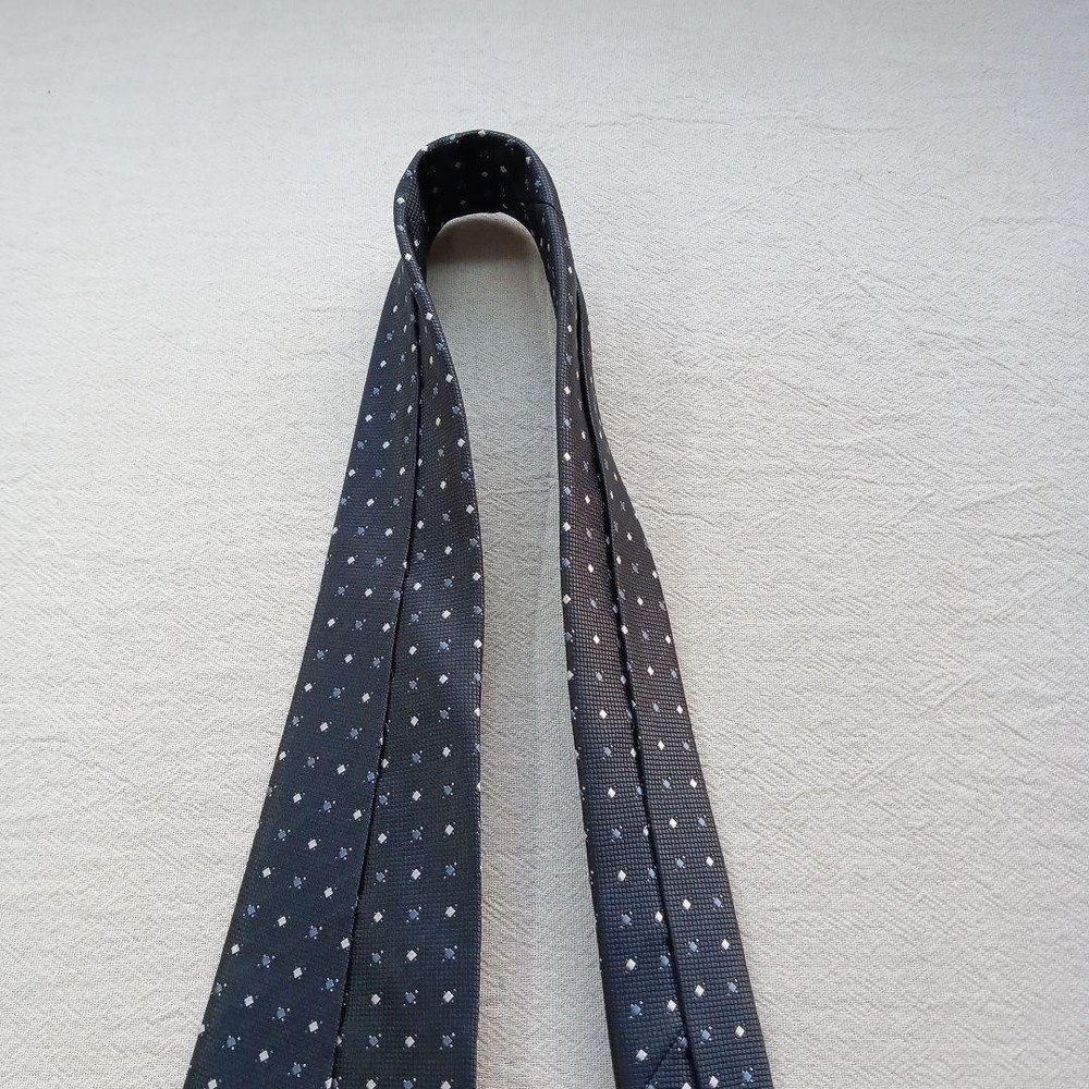 Como Valentino tie gray fine pattern all over design