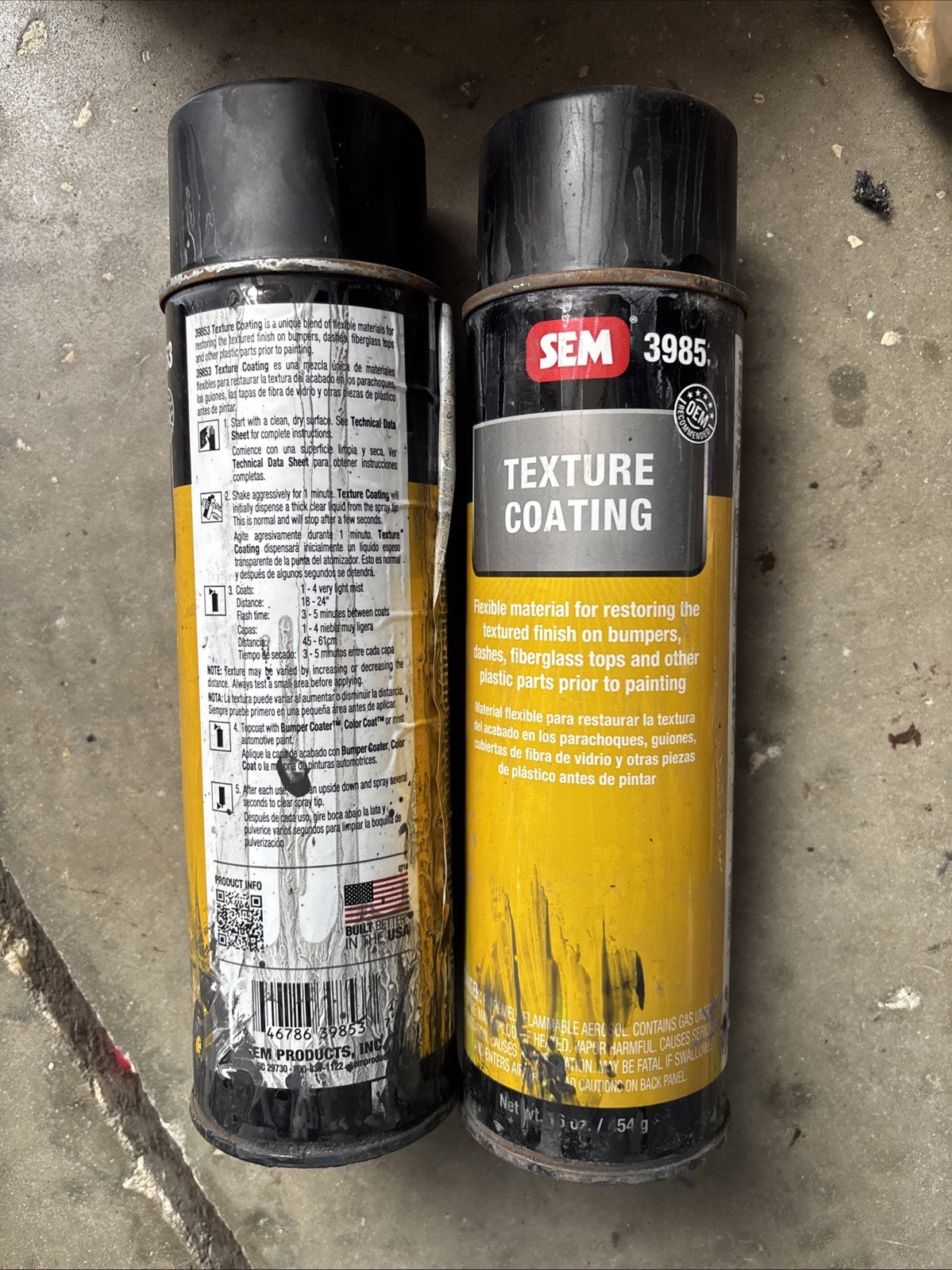 (305B) New old stock with paint on Can Texture Coating SEM-39853 (2 Pack)