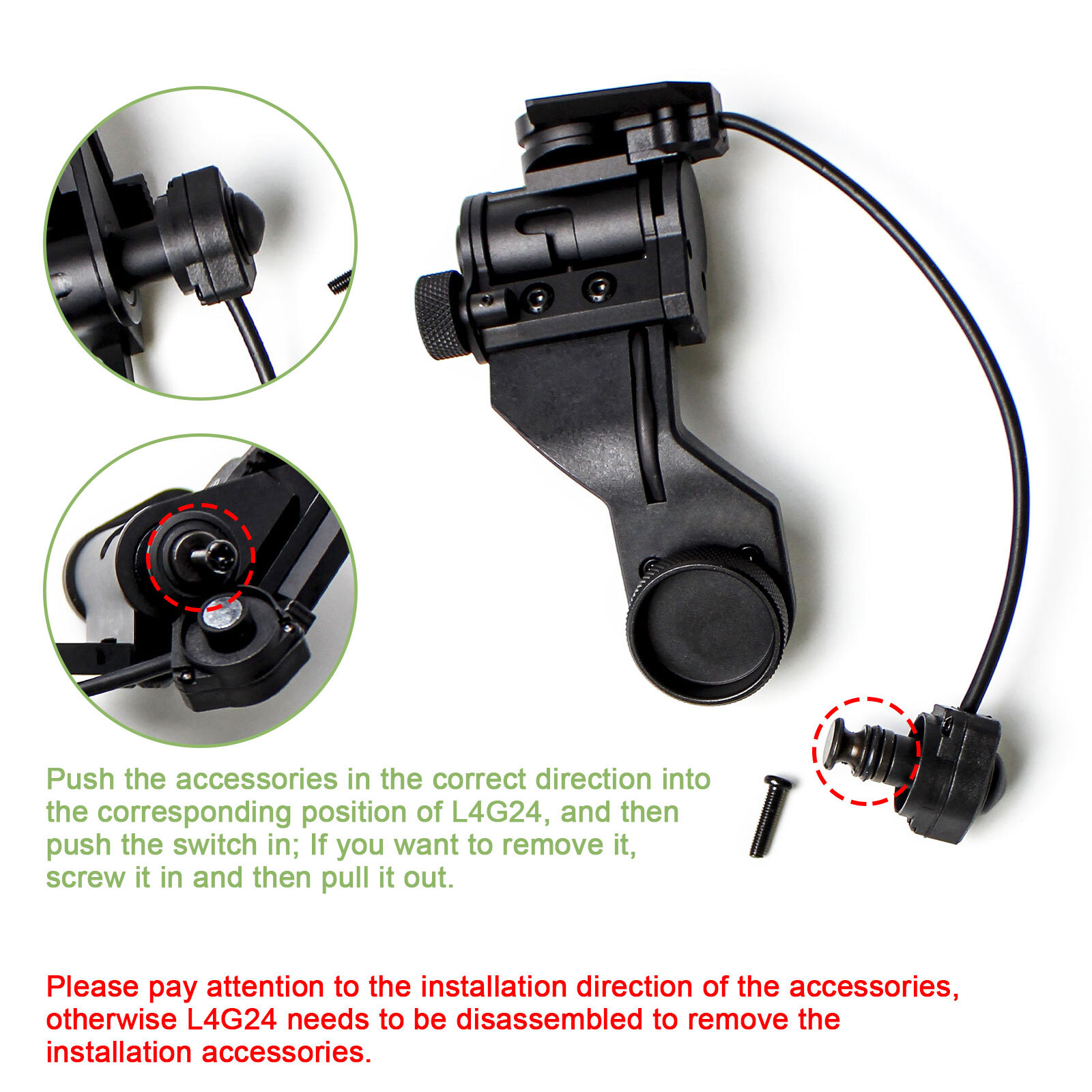 PVS-14 J Arm Auto ON/OFF Helmet NVG Mount Night Vision Dovetail Bracket US