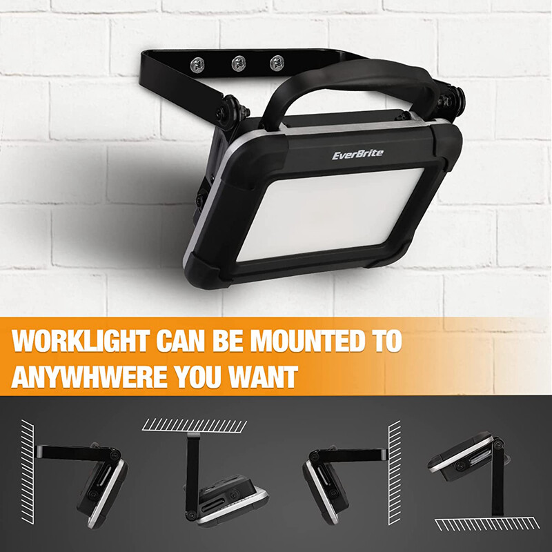 EverBrite 1500Lumen Rechargeable Work Light Foldable High Light Work Light 2Mode