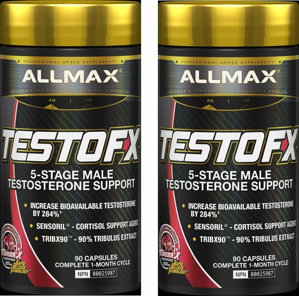ALLMAX TESTO-FX, Testosterone Booster, 90 Capsules (2 Bottles)