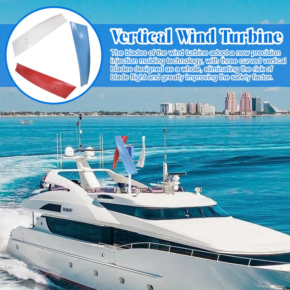 3000W 24V Vertical Axis Power Boost Wind Turbine Generator w/ Controller US