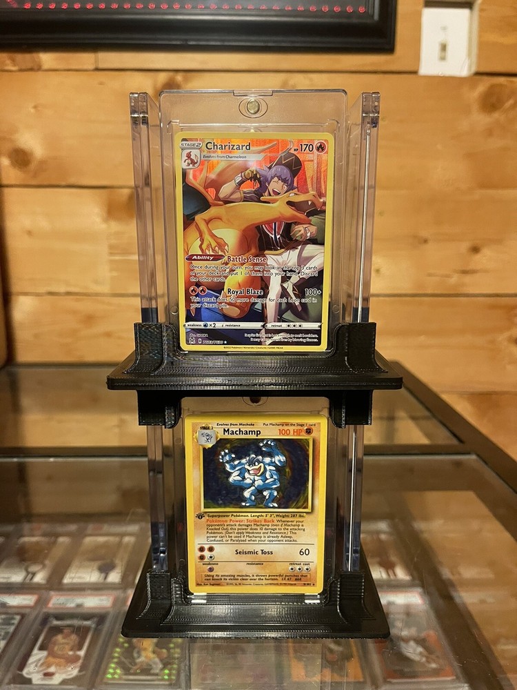 One Touch Card Stand 2 Pack With One Touch Cases / Trading Card Display 4 Way