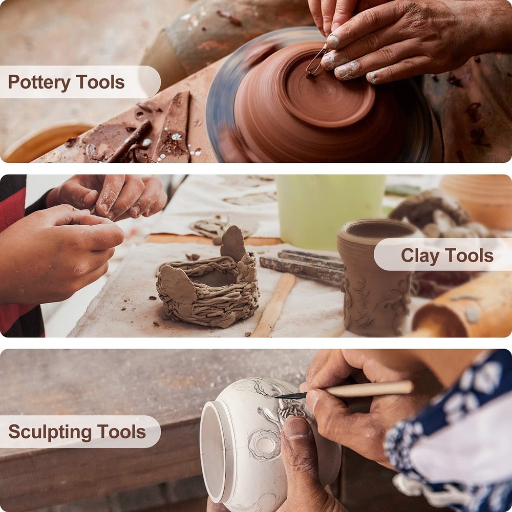 Clay Tools12pcs Pottery Clay Sculpting Tool Set