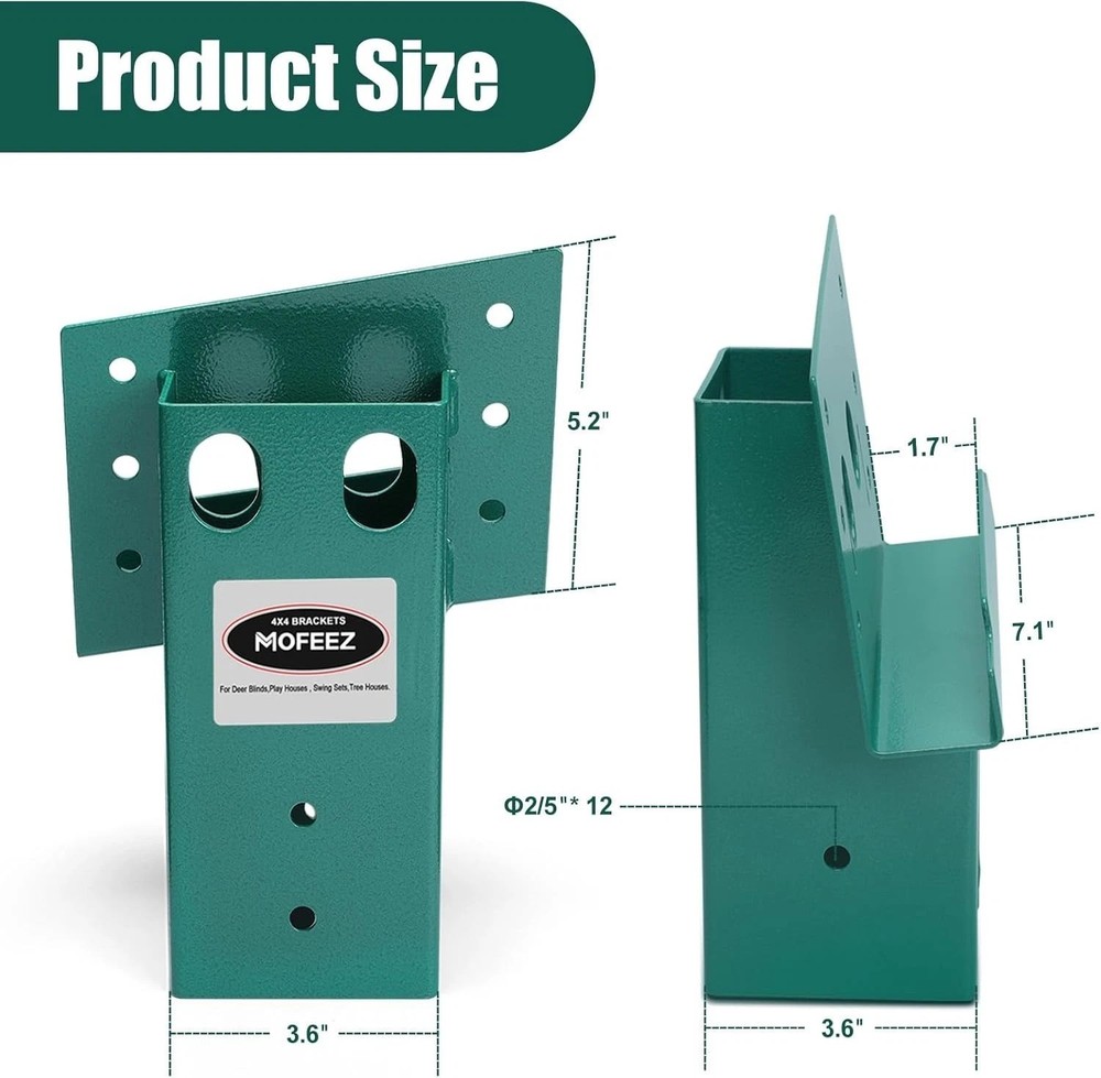 Deer Stand Brackets 4x4, Heavy Duty Elevator Bracket with Powder Coated for D...