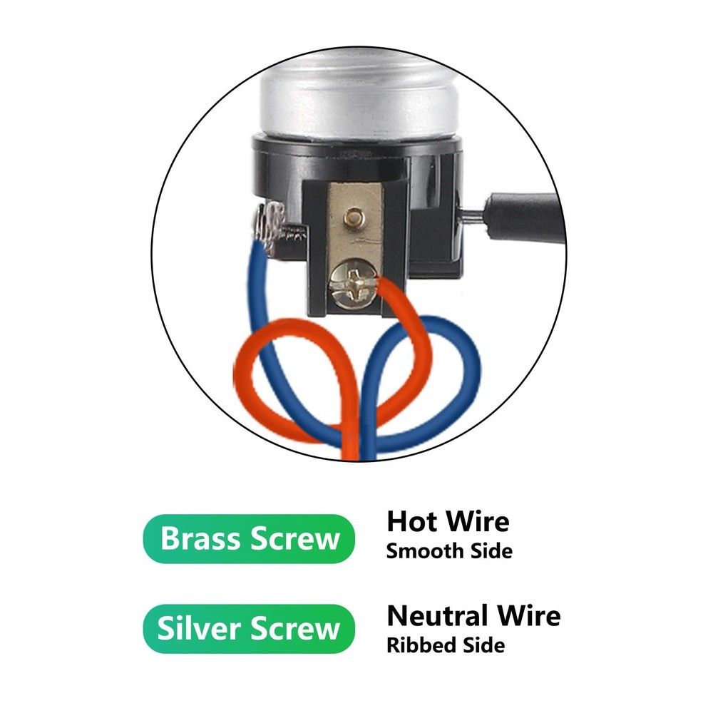 2 Pack UL Listed E26/E27 Light Socket Replacement with ON/Off Switch Black