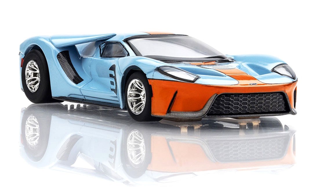 AFX Mega G+ Heritage Ford GT Gulf Paint Job #6 HO Slot Car 22052 - LOOKS GREAT