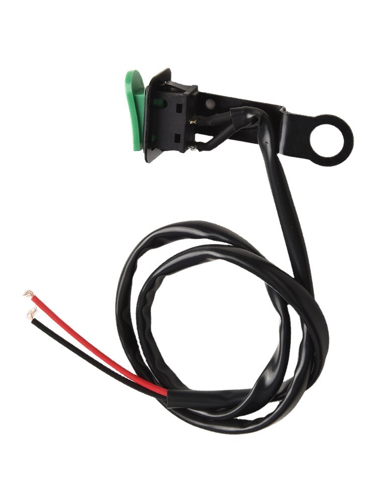 Iron Mount Green Push Button Switch for Motorcycle Resettable Power Cont
