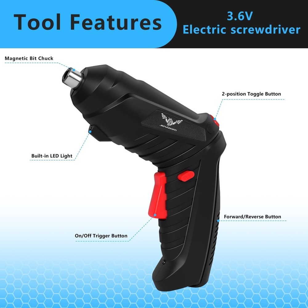 Multi-Functional Cordless 28-in-1 Screwdriver Set with Enhanced Durability